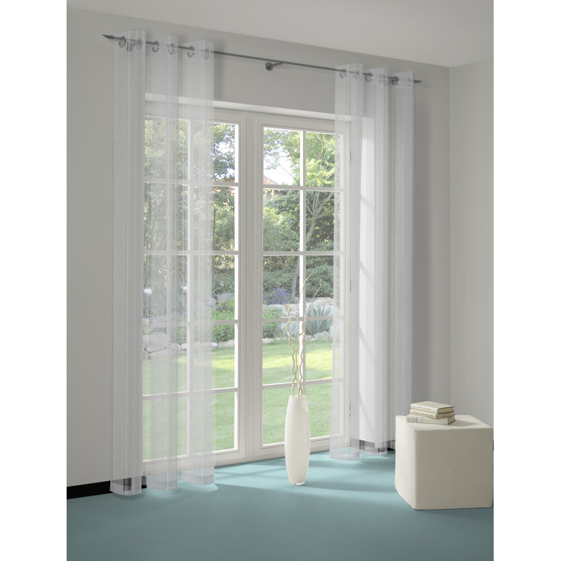 Alieen Eyelets Sheer Single Curtain Panel, 1000cm Width x 145cm Drop
