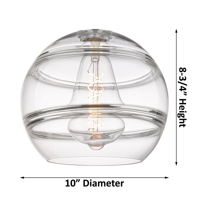 Plafonnier semi-encastré Glassoff, Gris fumée clair, H 12,63 po x l 21,75 po x P 21,75 po, Or satiné