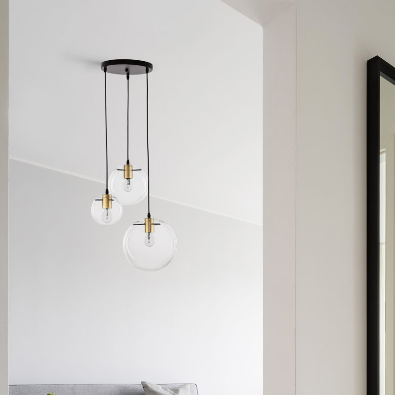 3 - Light Black Cluster Pendant