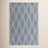 Twill Blue Gray Geometric Outdoor Rug