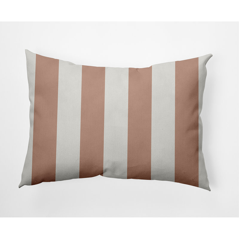 Coussin Stripe, Mauve, 14 po x 20 po