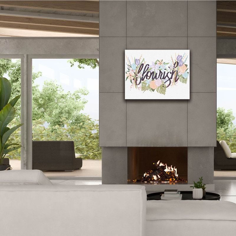  «Flourish» par Marlee Ash, art mural sur toile, 34 po x 26 po