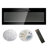 50 Inch Recessed Ultra Thin Tempered Glass Front Wall Mounted Electric Fireplace With Remote And Multi Color Flame & Emberbed, LED Light Heater-1728494241