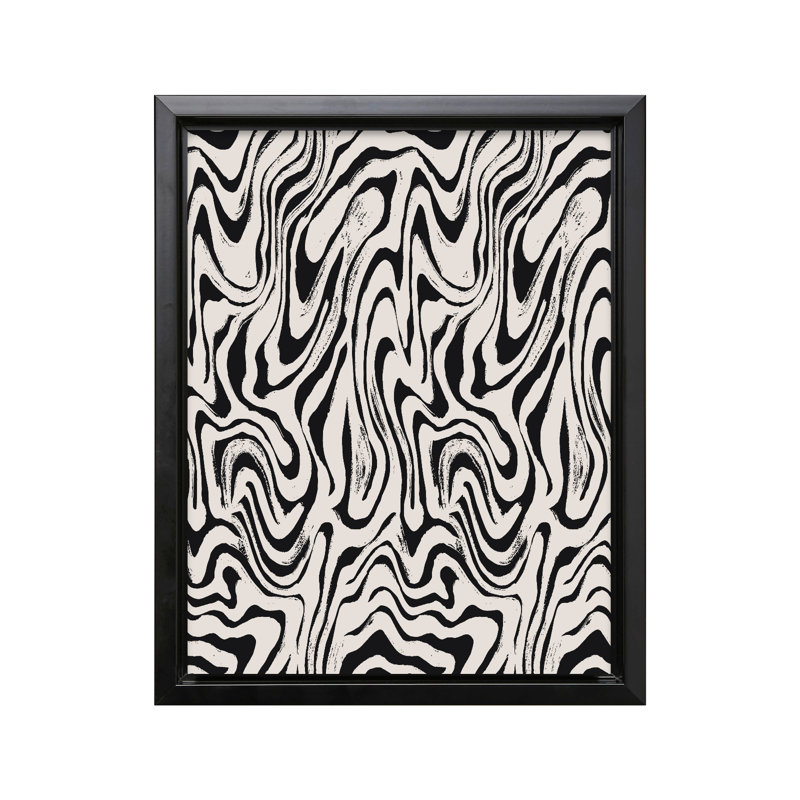 Ligne continue Doodle, 16"H x 20"W, Canvas, Black Framed