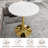 Marble-Top Round Side Table With Tapered Pedestal Base, Ideal For Living Room, Modern Minimalist Design-241428747