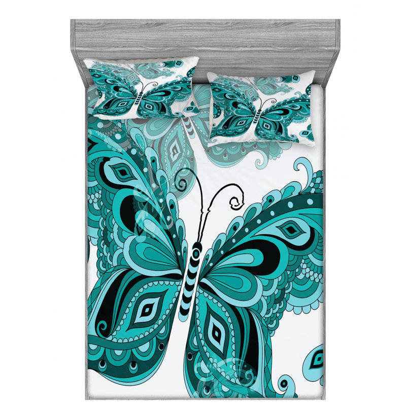 Microfiber Sheet Set, Queen Sheet Set with Fitted Sheet