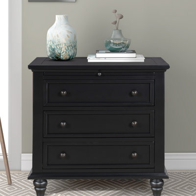 3-Drawer Solid Wood Storage Cabinet with Pull-out Tray, Versatile End Table for Bedside, Entryway or Telephone Use