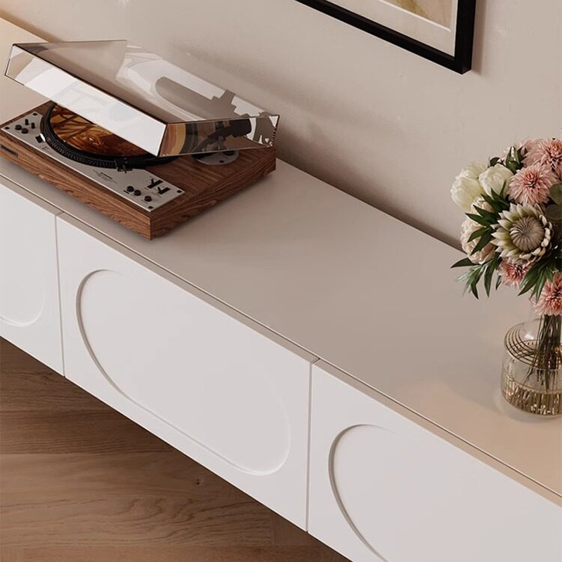 Meuble télé moderne en bois manufacturé beige, 70.87, Beige