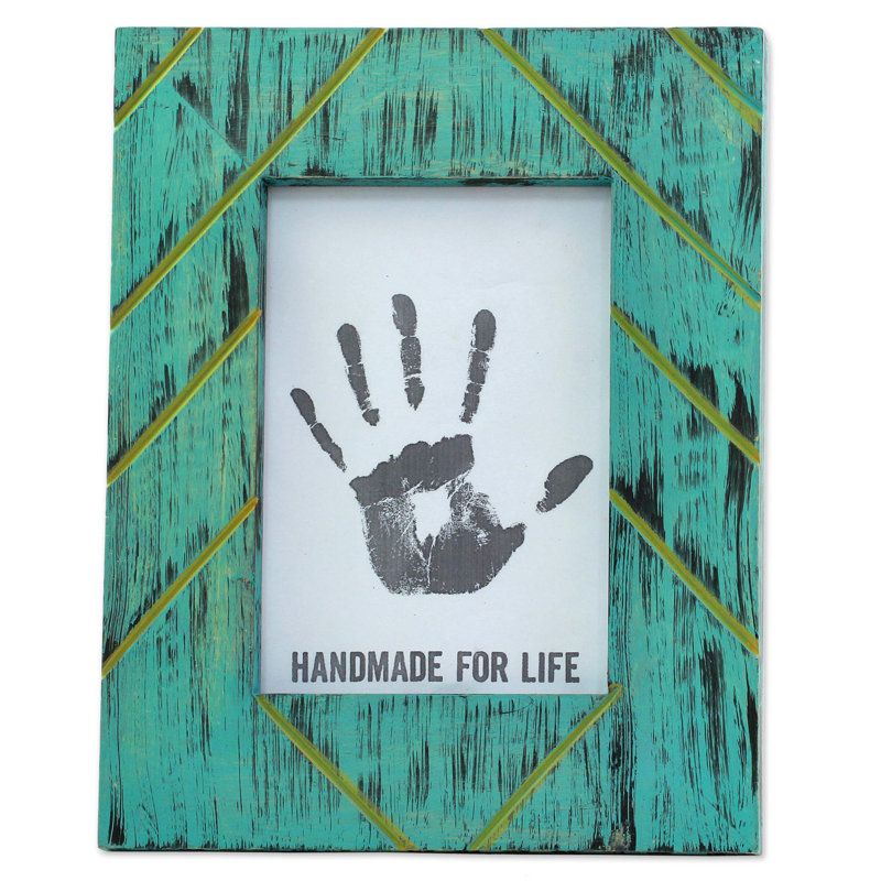 Turquoise Wood Matte Picture Frame
