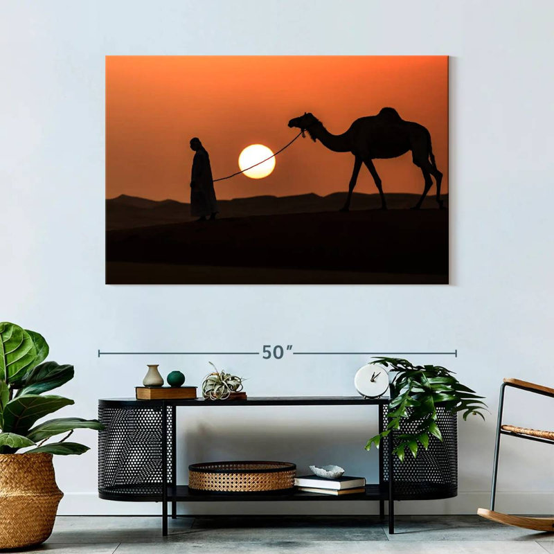 Crowle Man And Camel Silhouette