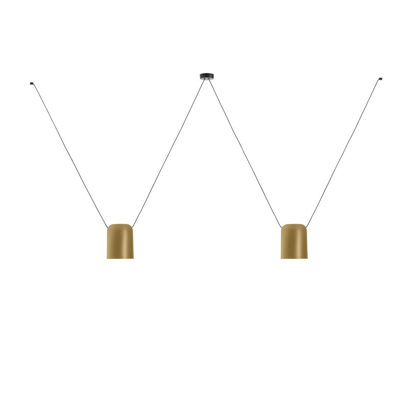 Câble pour auvent central attique 2 cylindres, H 86,63 po x l 78,75 po x P 6 po, Or