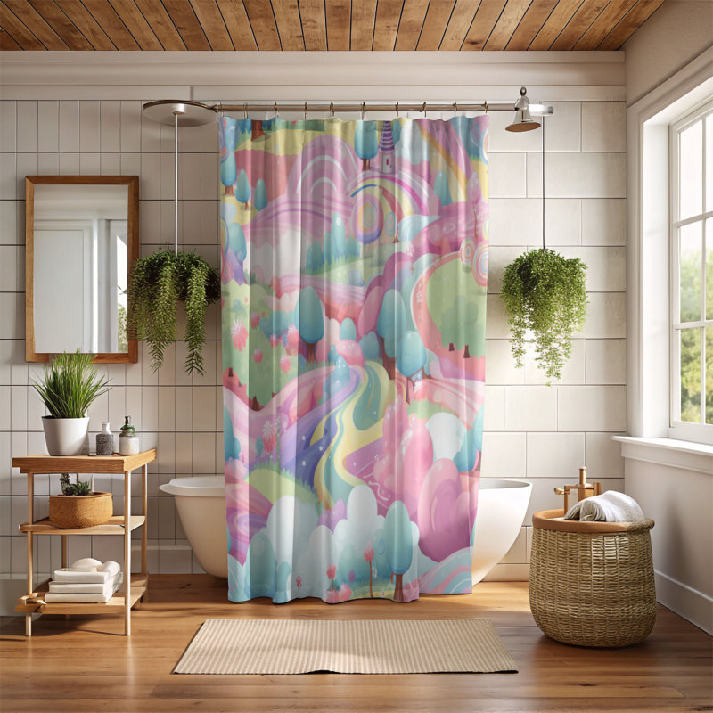Rideau de douche Candy Delights - Premium, H 74 po x l 71 po