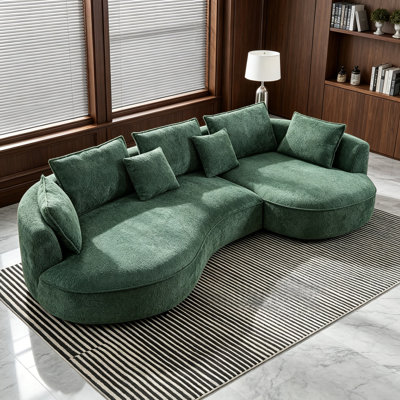 Canapé modulaire surdimensionné, canapé moderne avec méridienne, canapé incurvé confortable avec méridienne orientée vers la droite