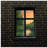Black Brick Wall Window Quilted Bedspread All Sizes-129213995