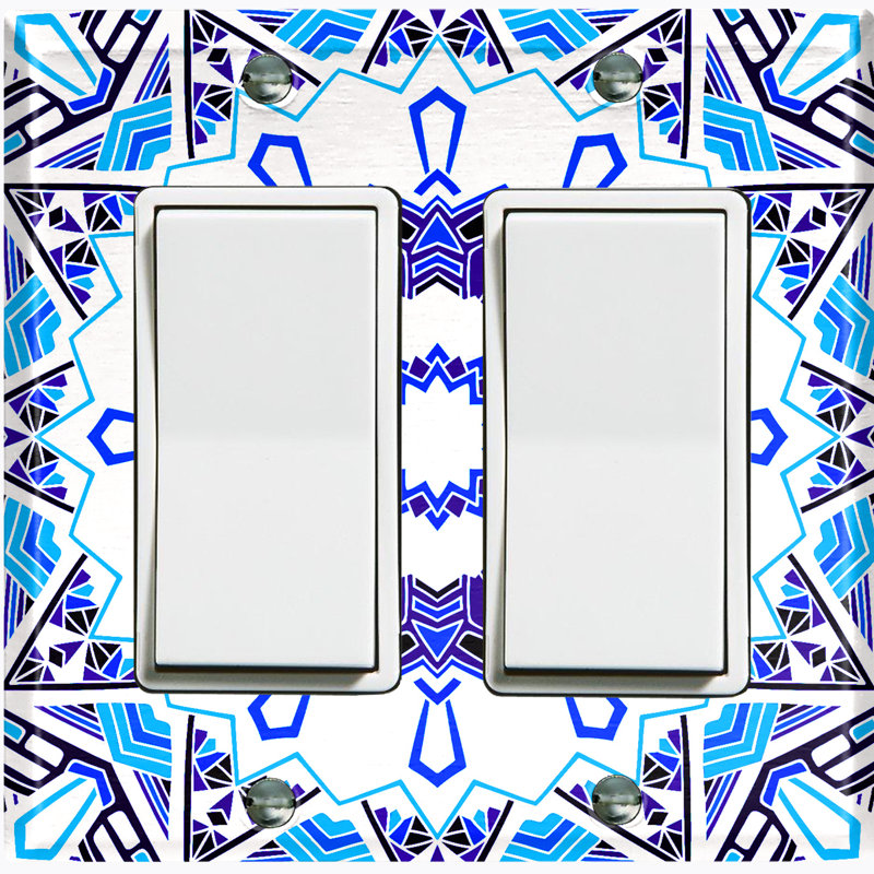 Patterned 2 - Gang Rocker Standard Wall Plate