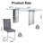 Modern Glass Dining Table Set, 63" Tempered Glass Top With PU Leather Upholstered Cantilever Chairs And Backrest Pull Ring-118348456-118348452-118348457