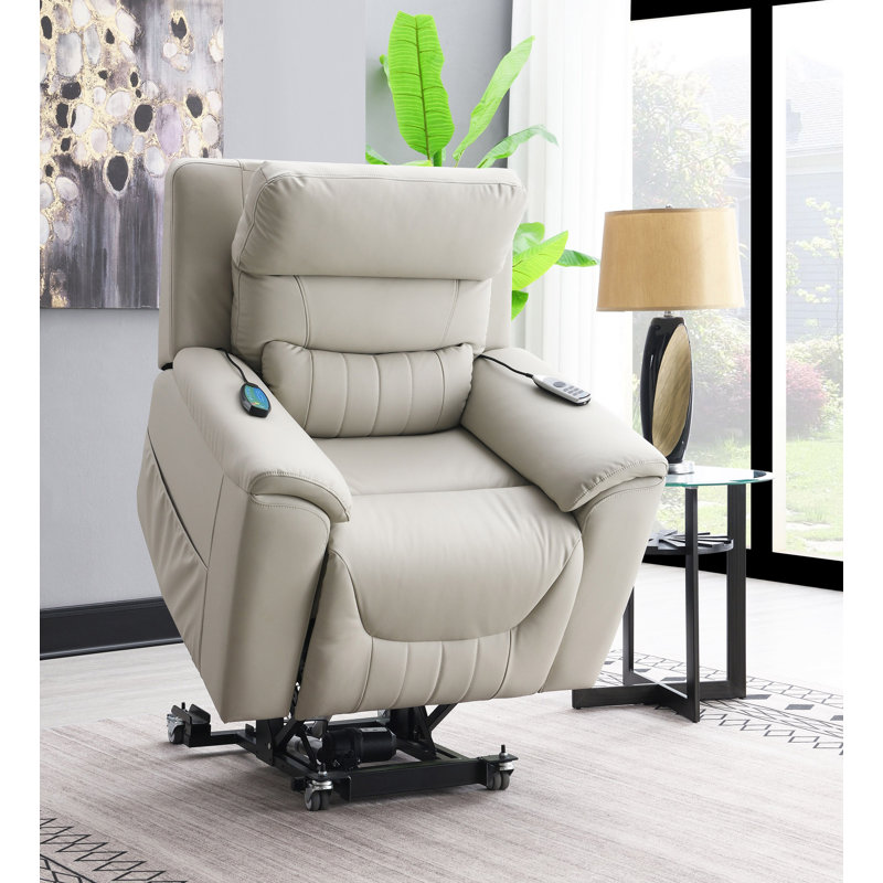 Fauteuil inclinable électrique en cuir synthétique Marsha