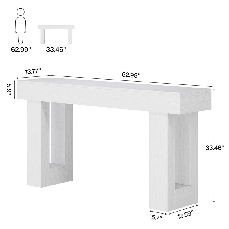 Brittanni 63'' Console Table, White