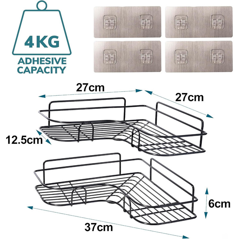 Ranney Adhesive Stainless Steel Shower Basket