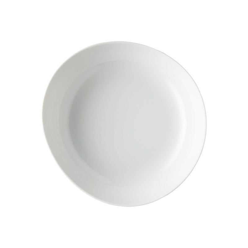 Junto Porcelain Dinner Plate, White