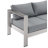 Shore Outdoor Patio Aluminum Sofa-1247526539
