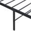 Structure de lit simple en métal noir robuste avec assemblage rapide, sommeil silencieux et confortable, résistance de 750 livres, support de matelas renforcé, espace sous le rangement, trous pour le pied de la tête, convient