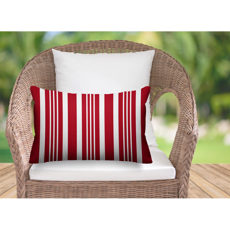 Housse et insert de coussin rectangulaire d'extérieur Healthcliff, Rouge