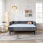 lit de jour moderne en velours, base de lit en bois robuste-562658621