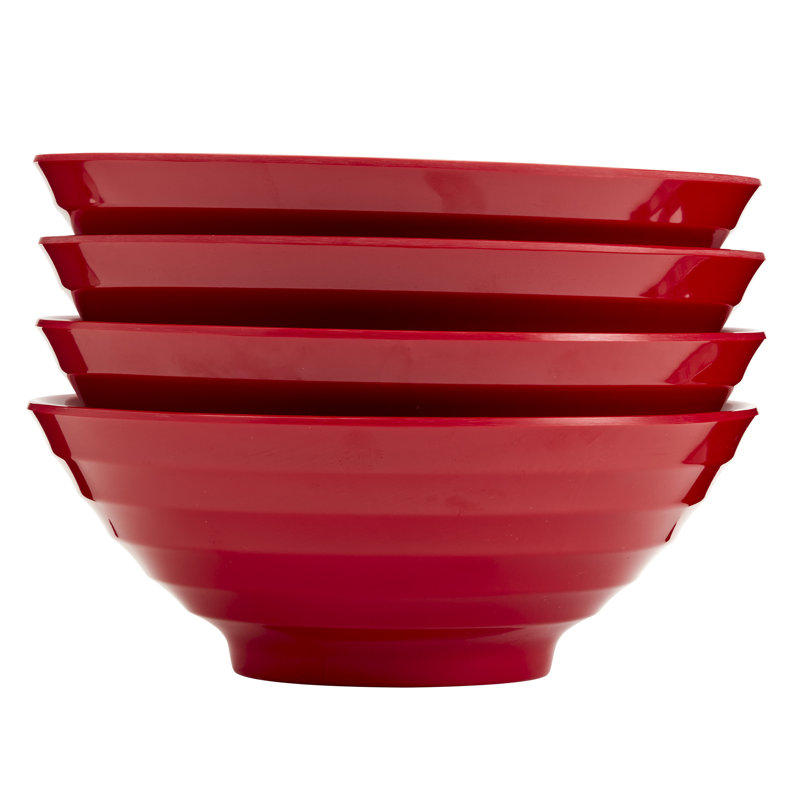 Ensemble de bols gigognes en mélamine 4 pièces INFUSE, Rouge