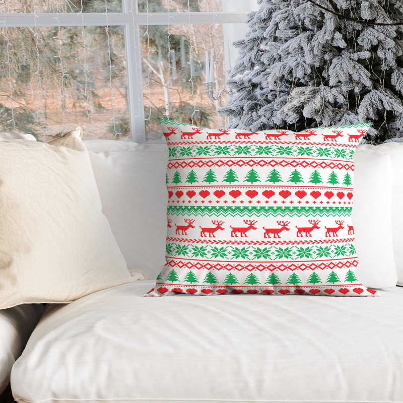 Outdoor Reversible Throw Pillow, 18" x 18"