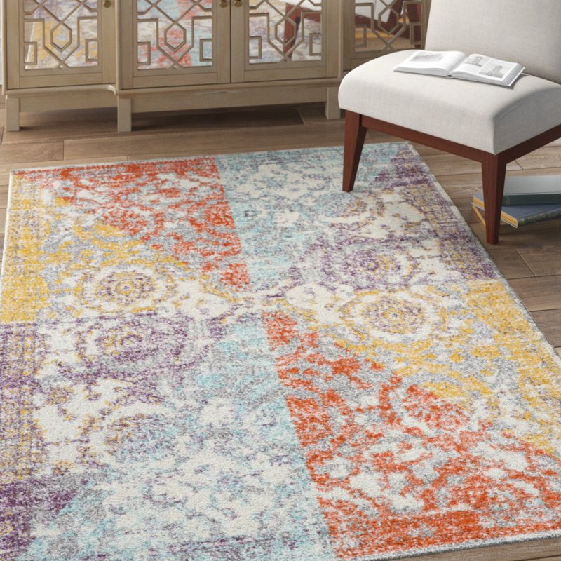Tapis orange Euleta, Rectangle 5 pi x 7 pi