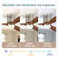 52-Inch Walnut and Metal Ceiling Fan with Dimmable LED Light and Multi-Speed Settings
