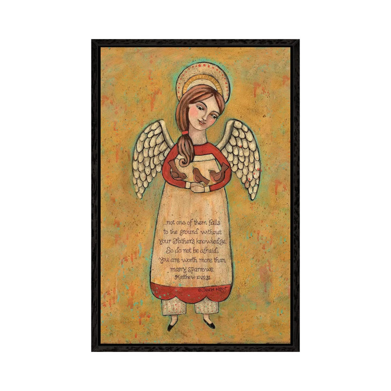 Sparrow 1 Piece Wall Art on Canvas, 101.6cm H x 66.04cm W x 3.81cm D, Black Floater Framed