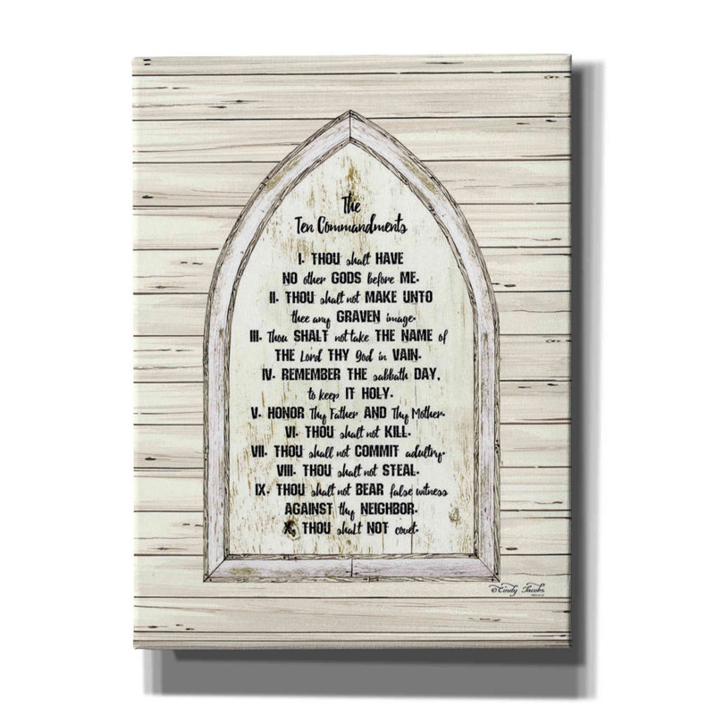 Abbad " Ten Commandments " by Cindy Jacobs, 54" H x 40" W x 1.5" D