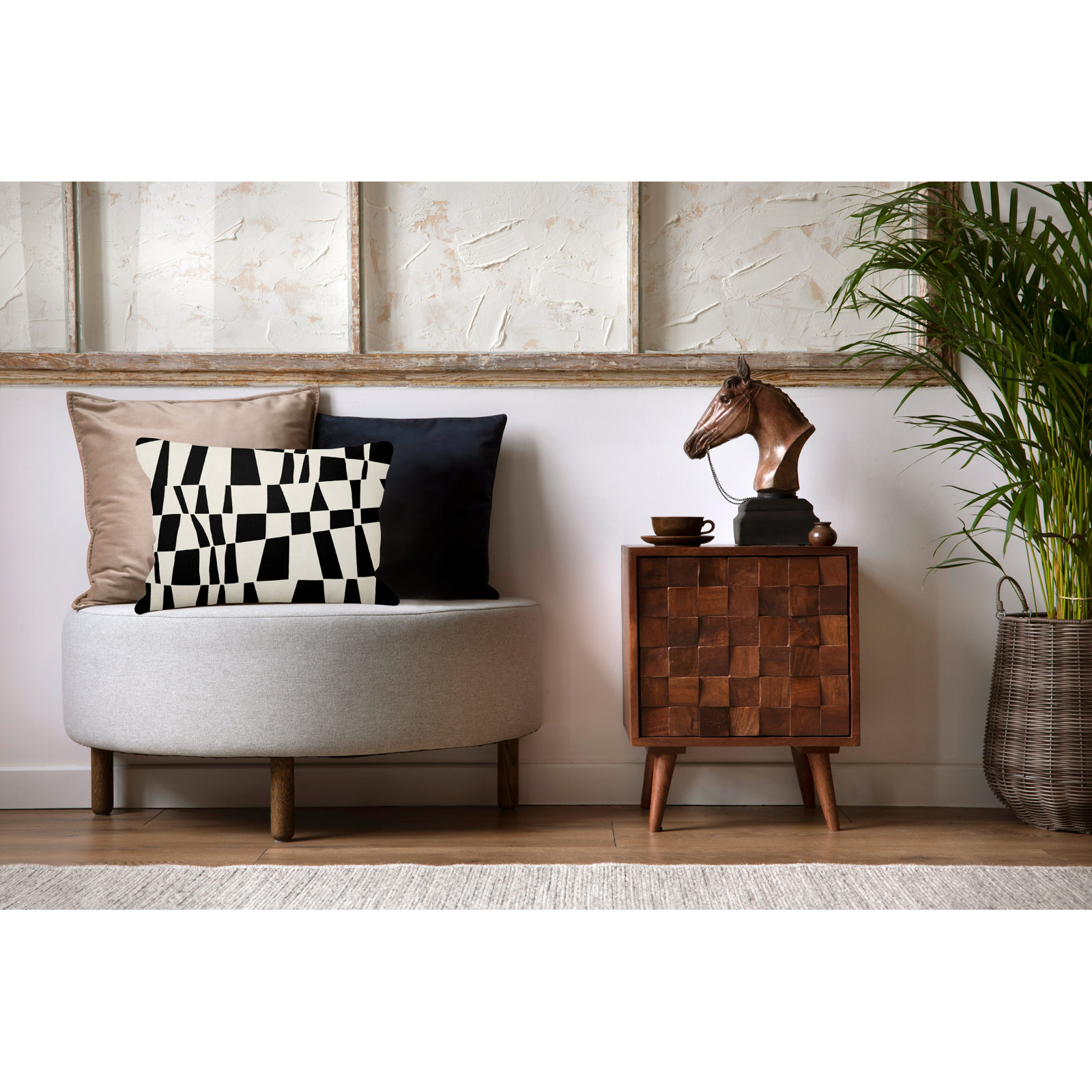 20" x 14" Throw Pillow, Black