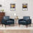 34.25'' Wide Faux Leather Tufted Armchair-99229963