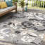 Tapis floral intérieur / extérieur gris-69986549