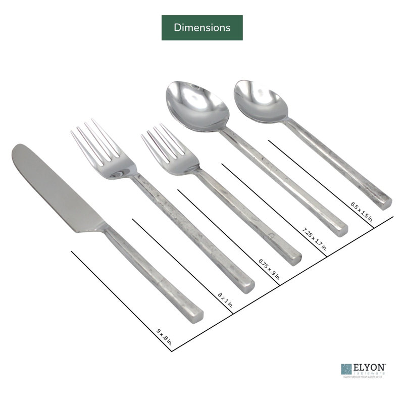 Ensemble de couverts en acier inoxydable forgé à la main Rutland - Service pour 4