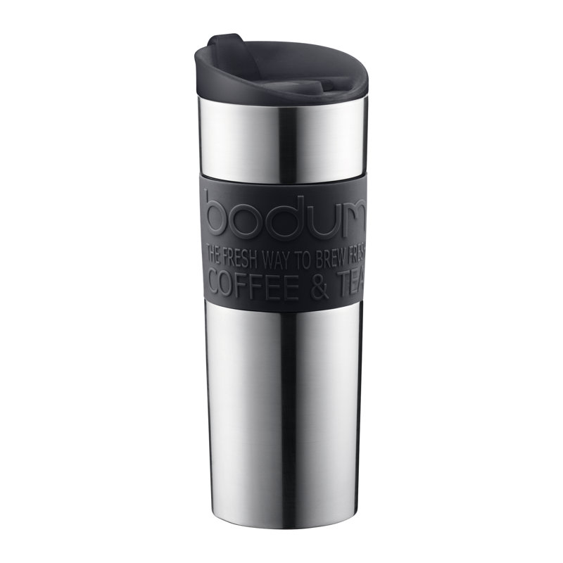 Tasse de voyage en acier inoxydable 15 oz Bodum Bistro, Noir
