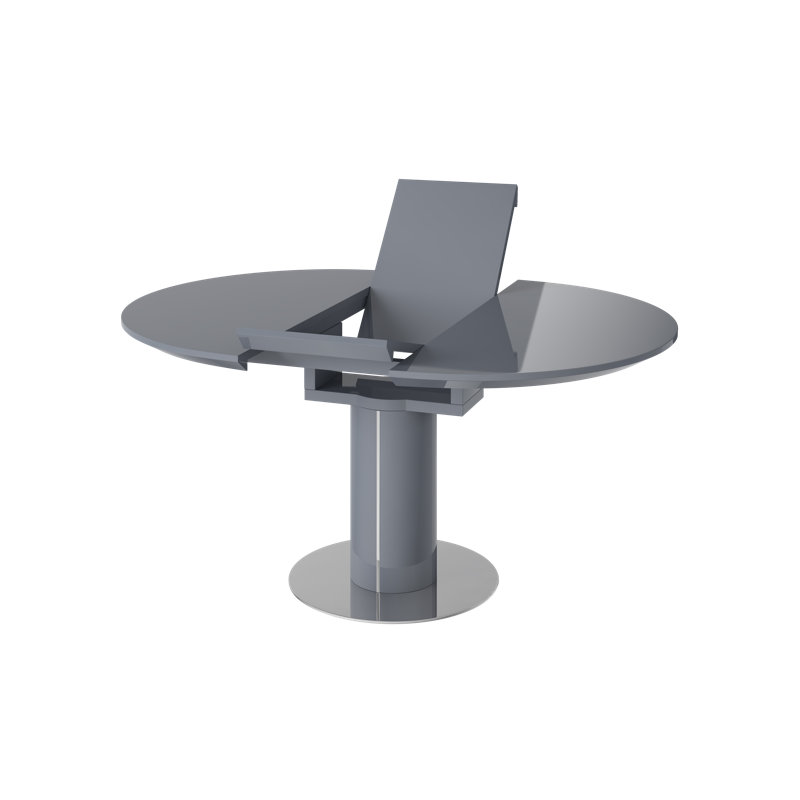 Bence Round Extendable Dining Table, Grey