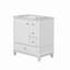 Meuble-lavabo 30 po avec lavabo, une porte avec tablette et trois tiroirs, porte à fermeture douce, blanc