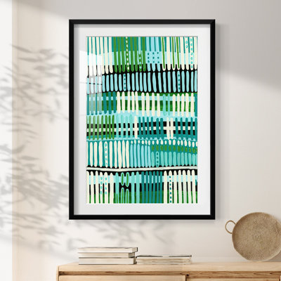 Motif sarcelle II - impression encadrée