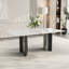 Table de salle à manger noire et blanche