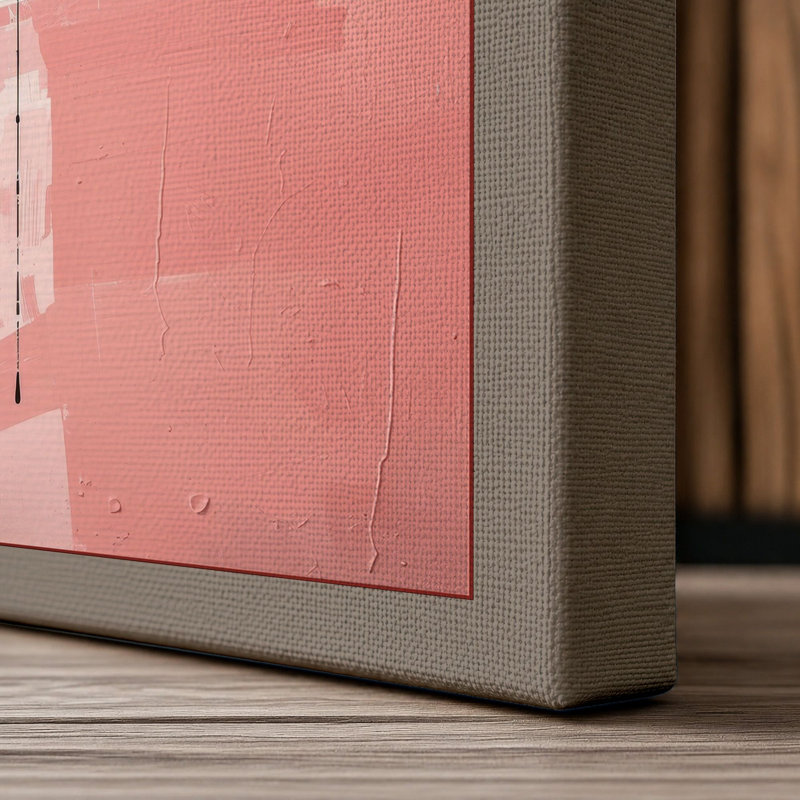 Silence Geometric - Wrapped Canvas, 18x12 - 45.7 x 30.5 cm, Taupe Border