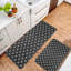 Tapis gris et tapis de flanelle antidérapants 2 pièces Grey Cross Plus pour la cuisine et le bureau