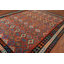 Tapis oriental réversible en laine orange Kilim 10 x 13