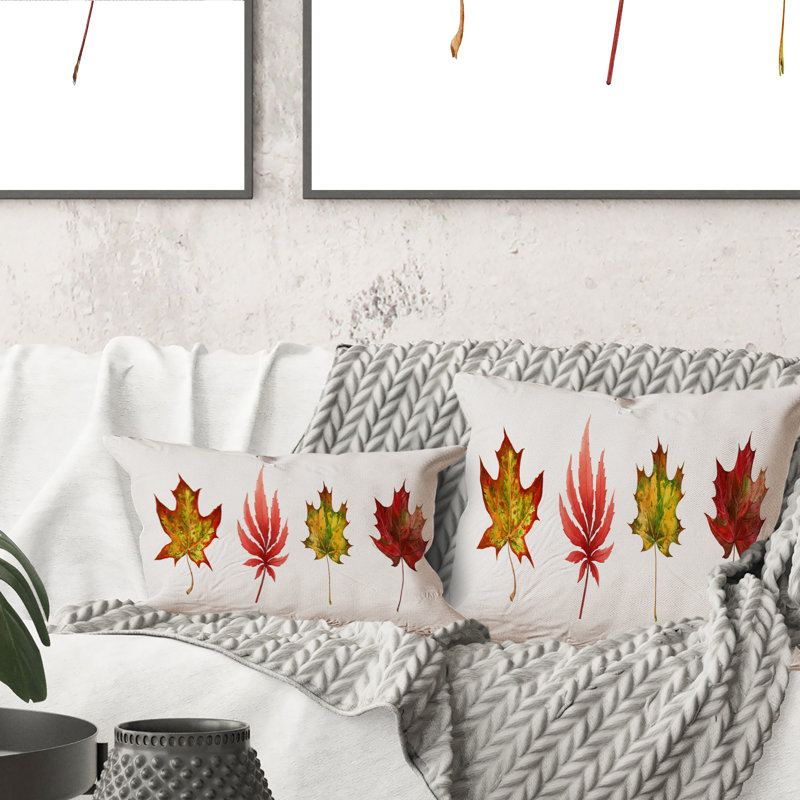 Coussin Red Maple Leaf I - Traditional, 18 po x 18 po