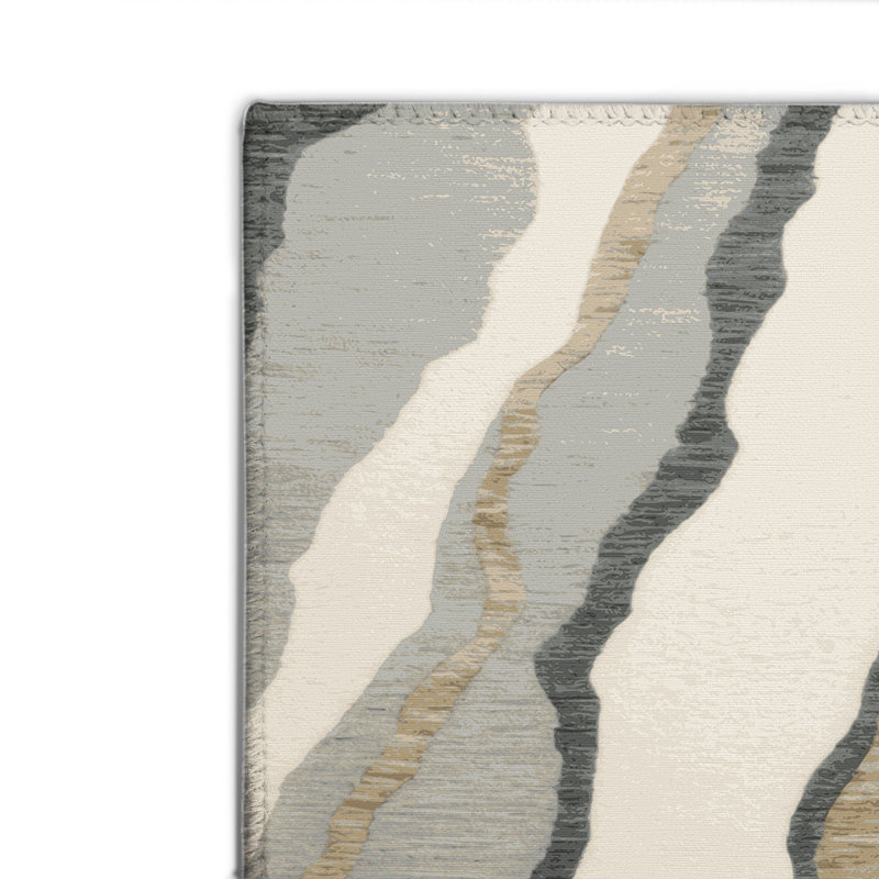 Tapis intérieur et extérieur gris Nature, Rectangulaire 2 pi x 3 pi