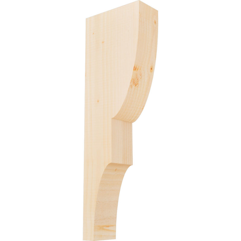 Corbeau Ridgewood, H 24 po x l 3,5 po x P 8 po, Sapin de Douglas, Lisse