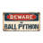 Cadre en aluminium Beware of Ball Python